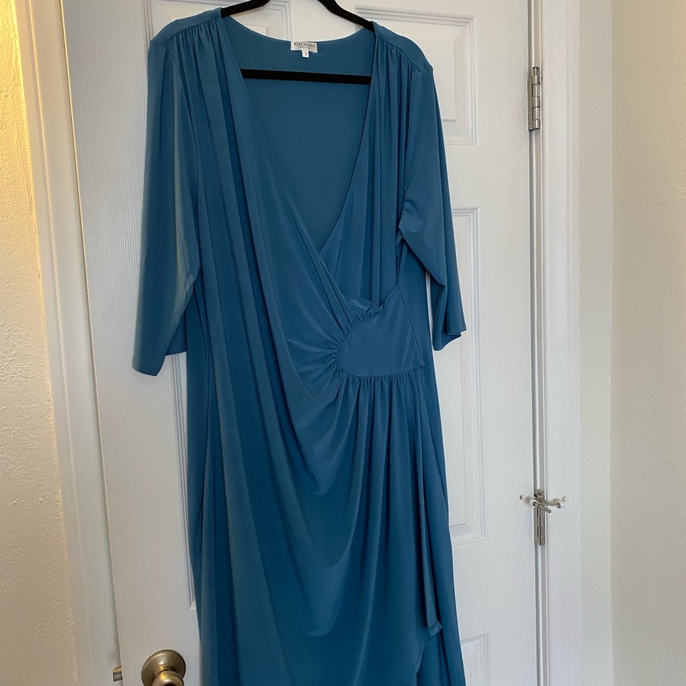 Plus size teal dress